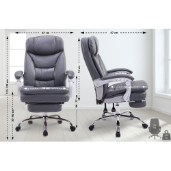 Chaise de bureau XL Troy gris