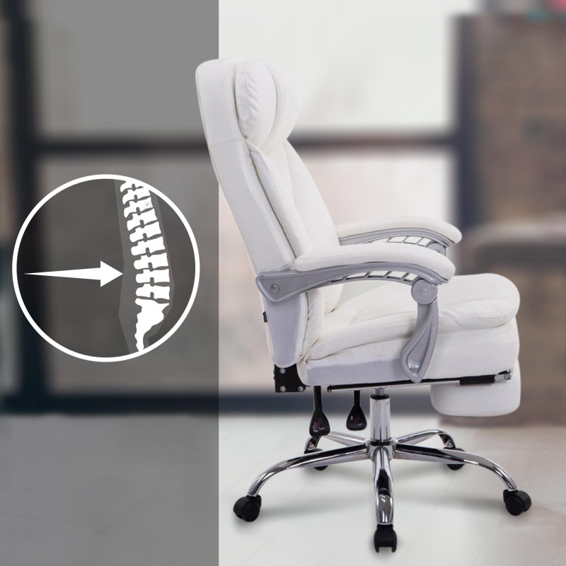 Chaise de bureau XL Troy blanc