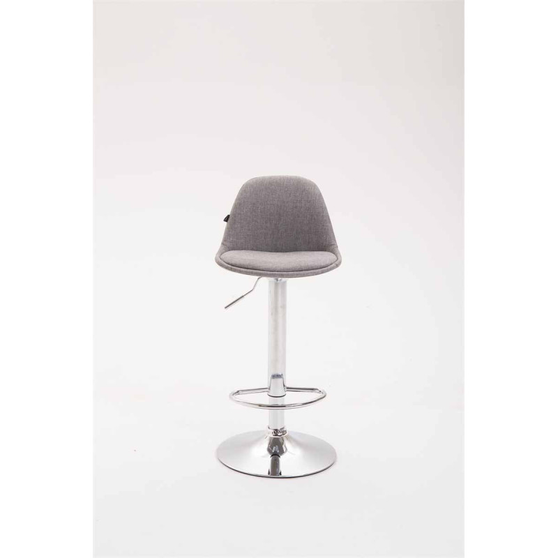 Lot de 2 tabourets de bar Kiel, tissu gris