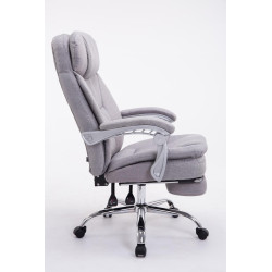 Chaise de bureau XL en tissu Troy gris