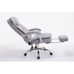 Chaise de bureau XL en tissu Troy gris