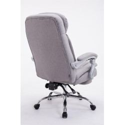 Chaise de bureau XL en tissu Troy gris