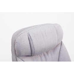 Chaise de bureau XL en tissu Troy gris