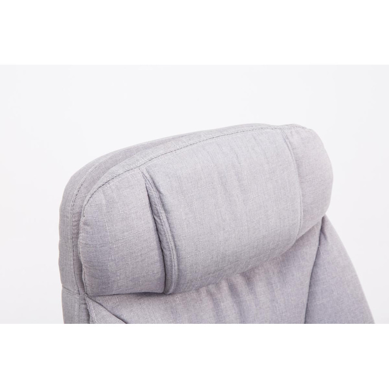 Chaise de bureau XL en tissu Troy gris