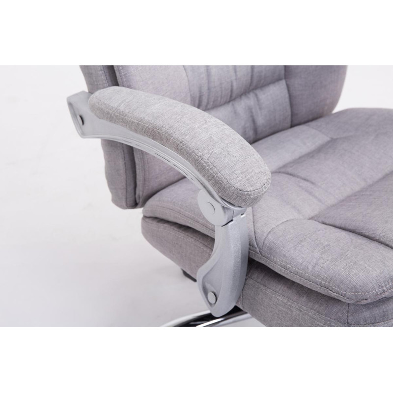 Chaise de bureau XL en tissu Troy gris