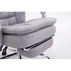Chaise de bureau XL en tissu Troy gris