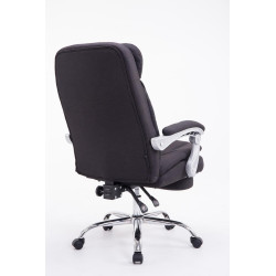 Chaise de bureau XL en tissu Troy noir