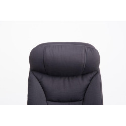 Chaise de bureau XL en tissu Troy noir