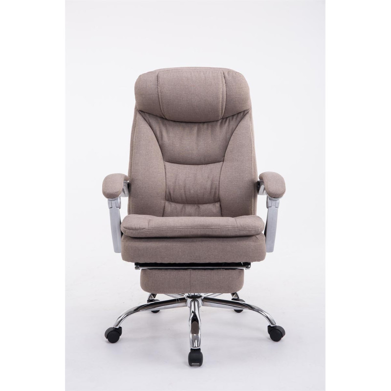 Chaise de bureau XL en tissu Troy taupe
