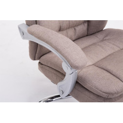 Chaise de bureau XL en tissu Troy taupe