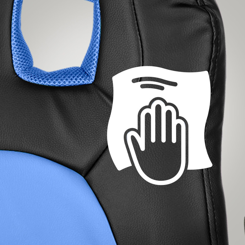 Chaise de bureau pour enfants Fun noir/bleu