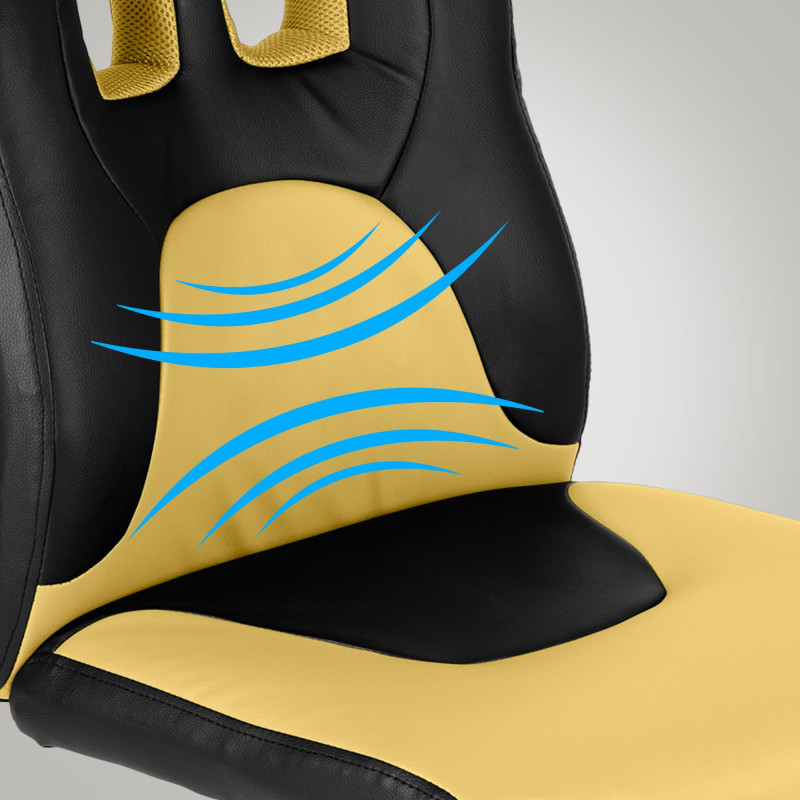 Chaise de bureau pour enfants Fun noir/jaune