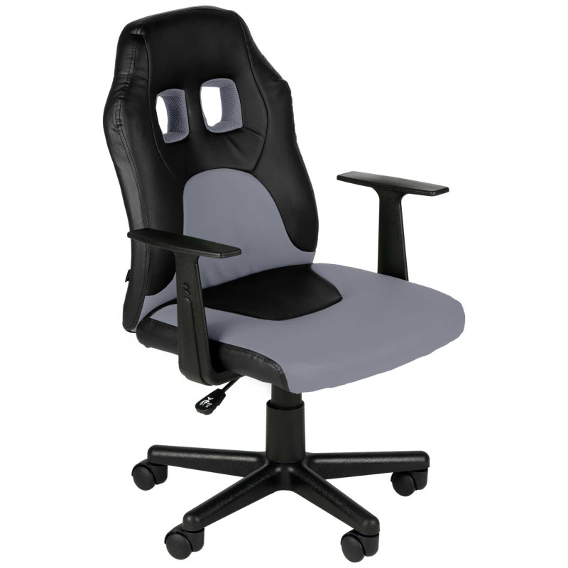 Chaise de bureau pour enfants Fun noir/gris