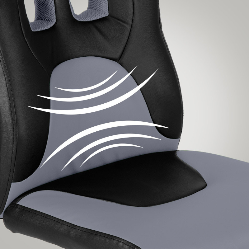 Chaise de bureau pour enfants Fun noir/gris