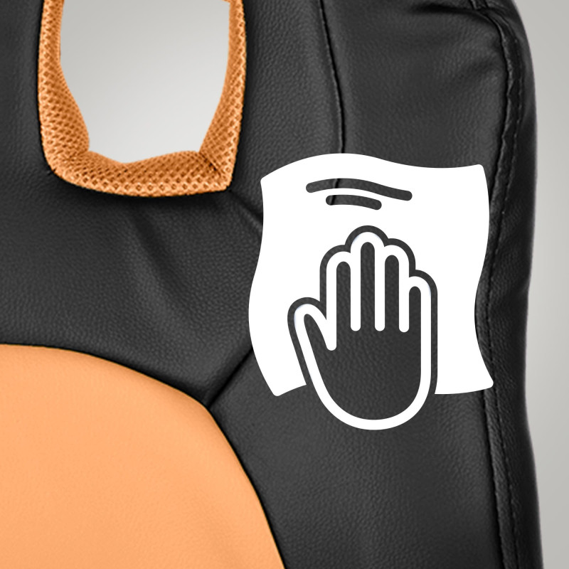 Chaise de bureau pour enfants Fun noir/orange