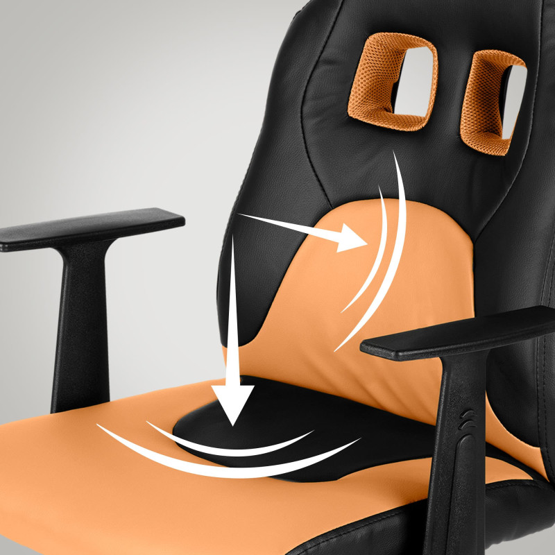Chaise de bureau pour enfants Fun noir/orange
