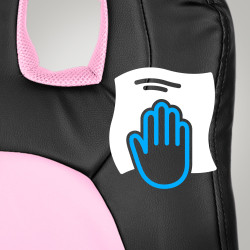 Chaise de bureau pour enfants Fun noir/rose