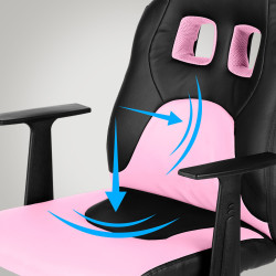 Chaise de bureau pour enfants Fun noir/rose