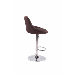 Ensemble de 2 tabourets de bar en tissu Lazio marron C