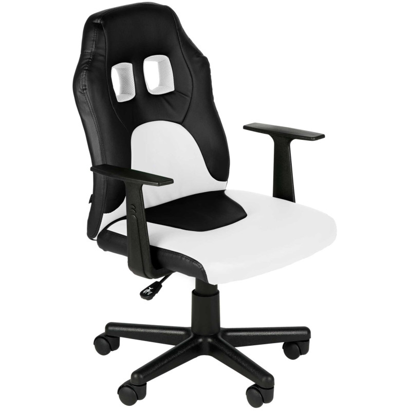 Chaise de bureau pour enfants Fun noir/blanc