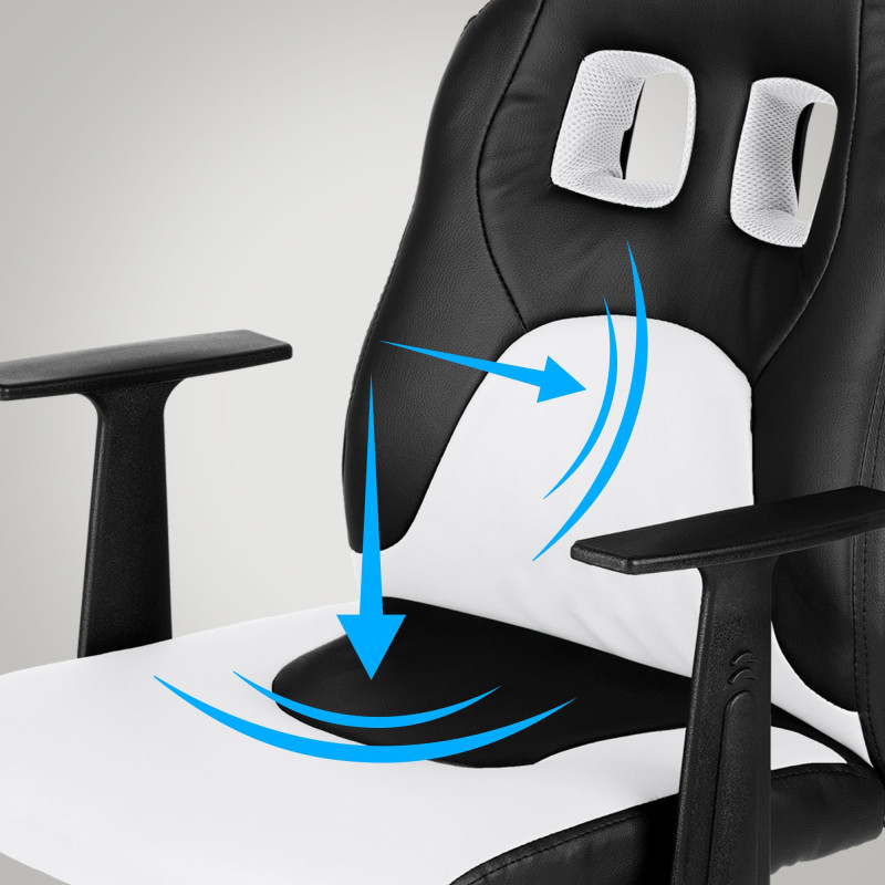 Chaise de bureau pour enfants Fun noir/blanc