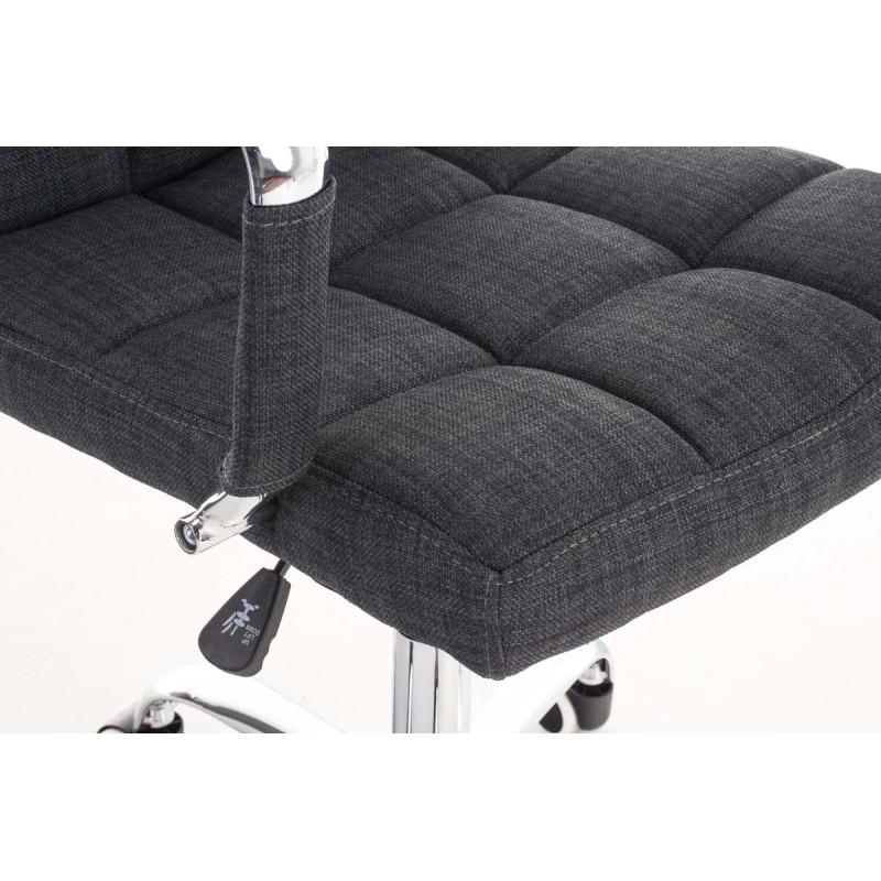 Chaise de bureau Deli V2 en tissu gris
