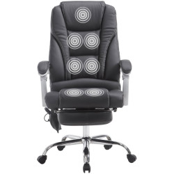 Chaise de bureau Pacific avec fonction massage noir