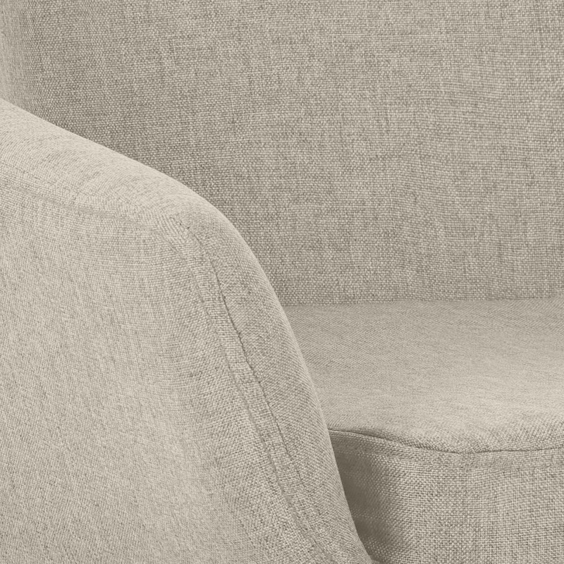 Ensemble de 2 tabourets de bar Grant, tissu crème