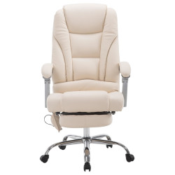 Chaise de bureau Pacific avec fonction massage crème