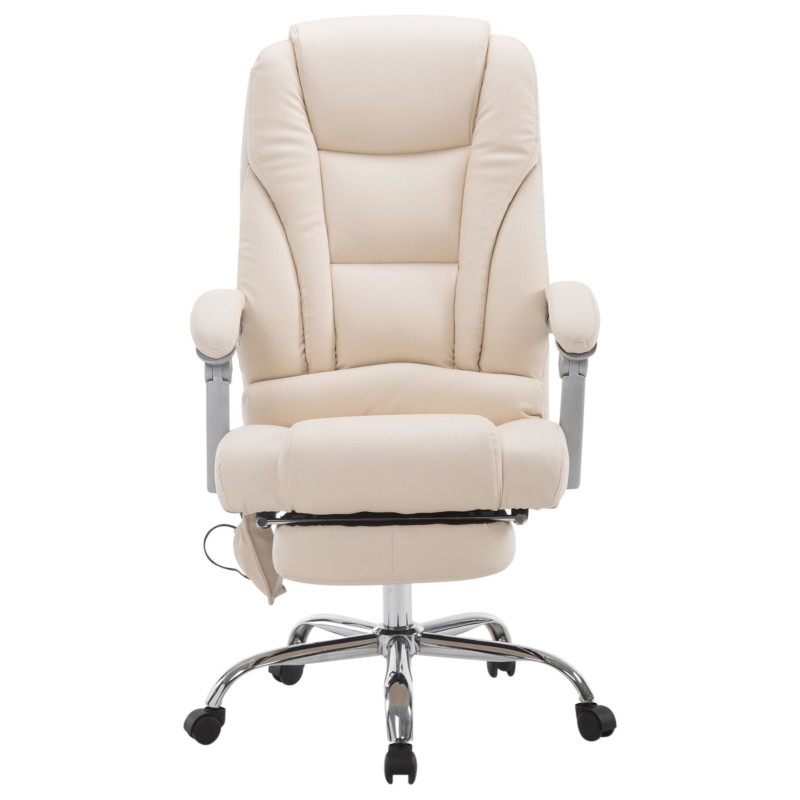 Chaise de bureau Pacific avec fonction massage crème