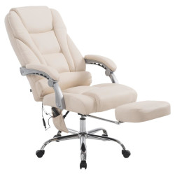 Chaise de bureau Pacific avec fonction massage crème