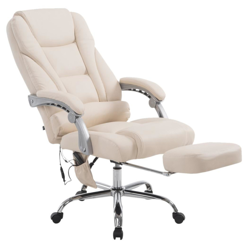 Chaise de bureau Pacific avec fonction massage crème