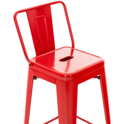 Ensemble de 2 tabourets de bar Mason, rouges