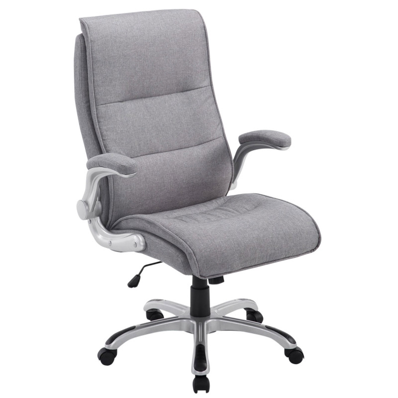 Chaise de bureau BIG Villach en tissu gris clair