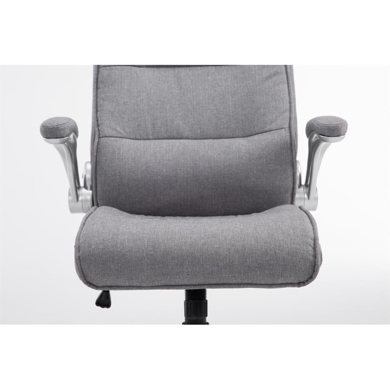 Chaise de bureau BIG Villach en tissu gris clair