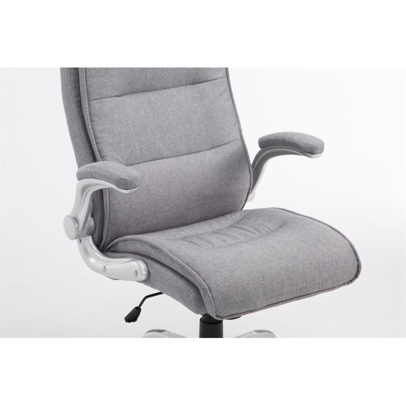 Chaise de bureau BIG Villach en tissu gris clair