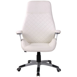 Chaise de bureau Layton en similicuir blanc