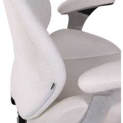 Chaise de bureau Layton en similicuir blanc