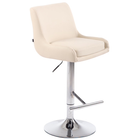 Banqueta de bar Club em couro sintético C creme