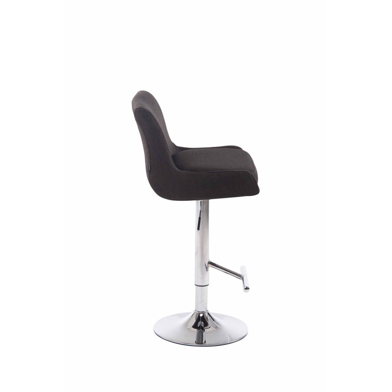 Banqueta de bar Club em tecido C cinza escuro