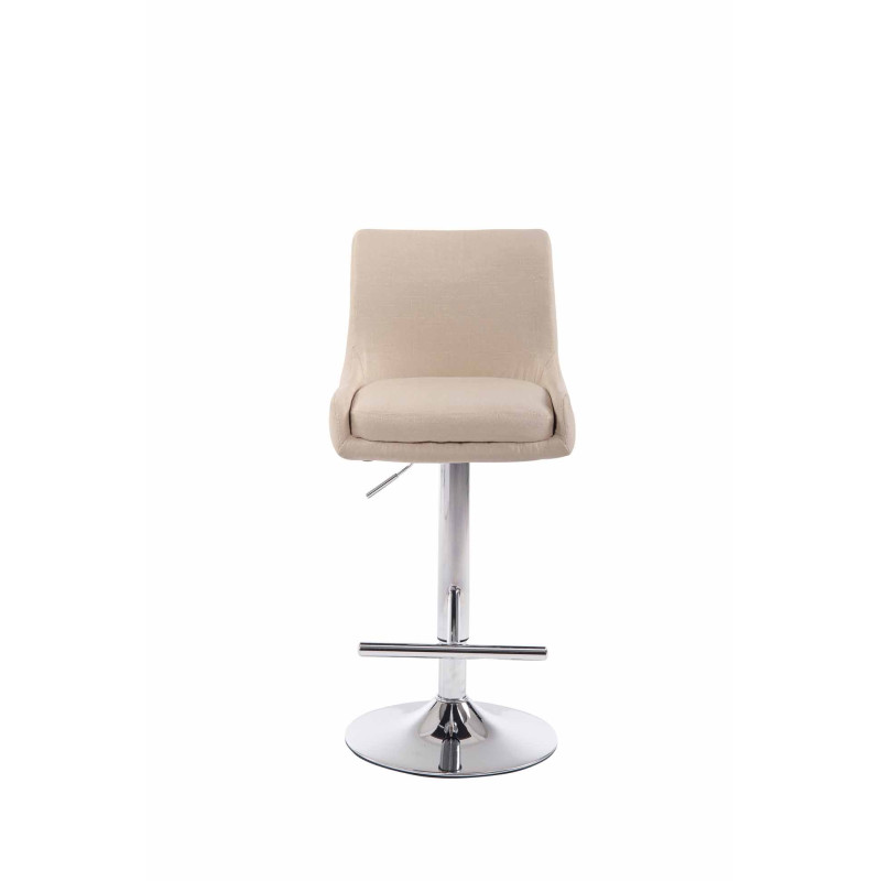 Taburete de bar Club, tela C color crema