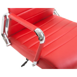 Chaise de bureau Columbus rouge