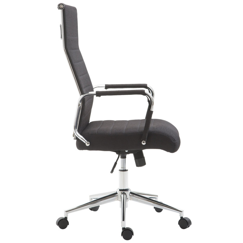 Chaise de bureau Columbus en tissu noir