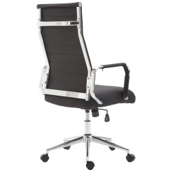 Chaise de bureau Columbus en tissu noir