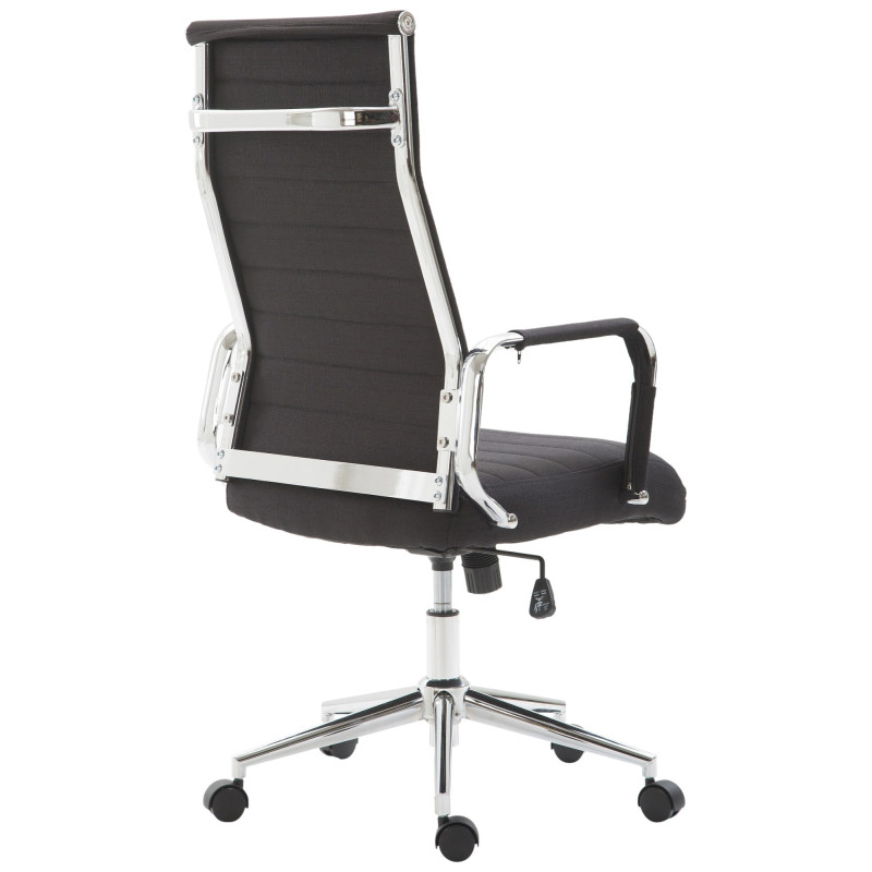 Chaise de bureau Columbus en tissu noir