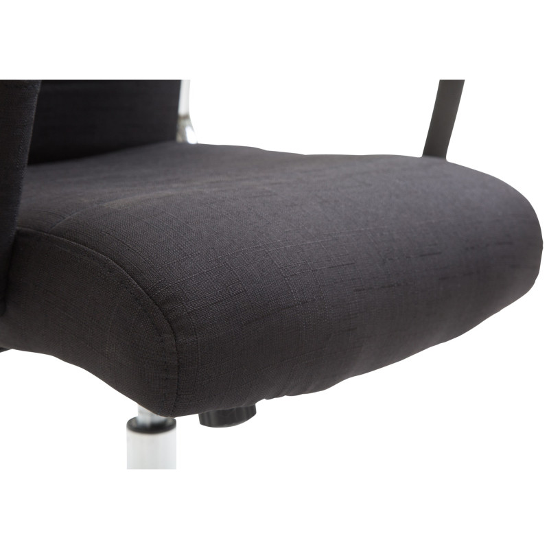 Chaise de bureau Columbus en tissu noir