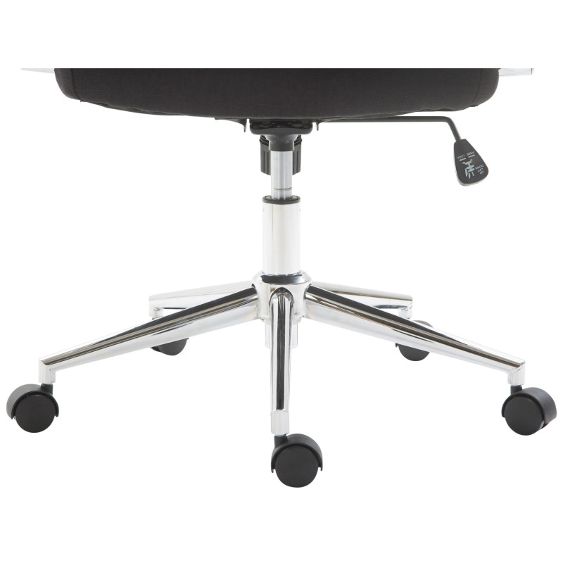 Chaise de bureau Columbus en tissu noir