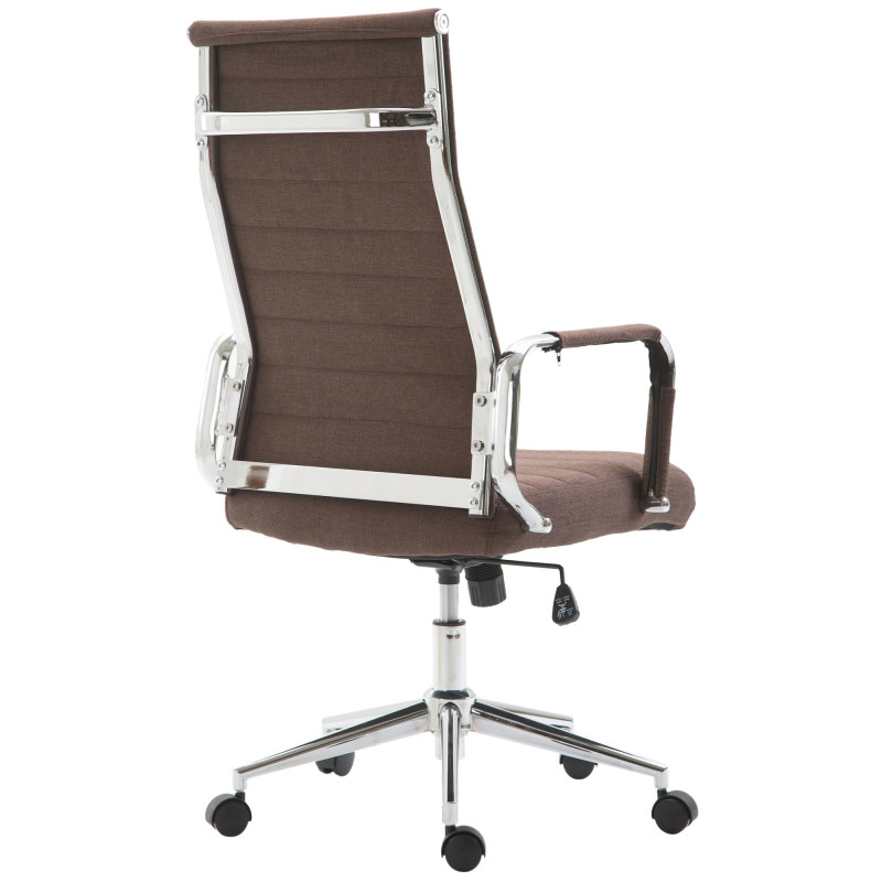 Chaise de bureau Columbus en tissu brun