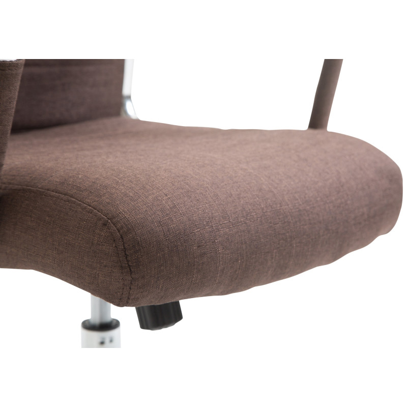 Chaise de bureau Columbus en tissu brun