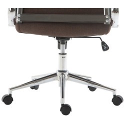 Chaise de bureau Columbus en tissu brun